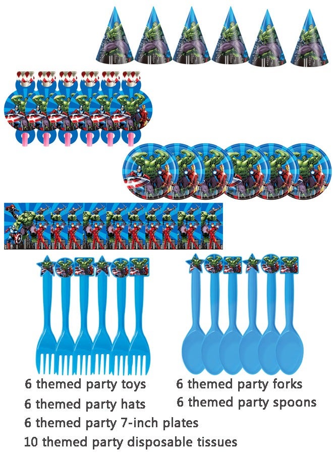 40-piece Avengers themed birthday party disposable supplies set  - Image 1