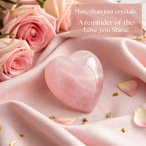 Anima Premium Rose Quartz Crystal Set for Love, Healing & Harmony – Authentic Madagascar Rose Quartz Heart Stone, Tower & Raw Crystal Presented in Elegant Wooden Gift Box – Responsibly Sourced - Image 5