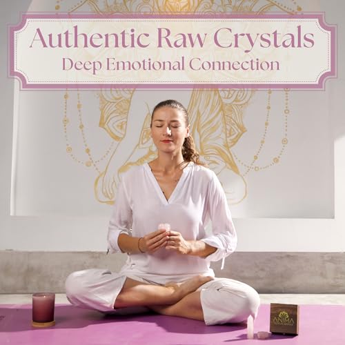 Anima Premium Rose Quartz Crystal Set for Love, Healing & Harmony – Authentic Madagascar Rose Quartz Heart Stone, Tower & Raw Crystal Presented in Elegant Wooden Gift Box – Responsibly Sourced - Image 4