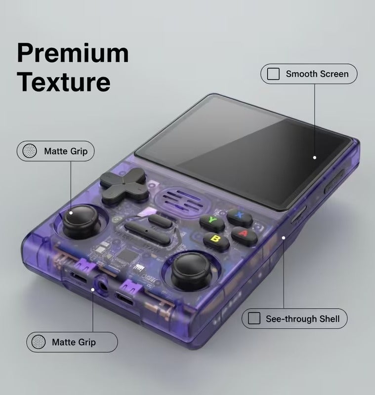 DIGI CORE M37 PRO Handheld Gaming Console with 64GB TF Card, Retro Portable Linux Game Console, 3.5 Inch IPS HD Screen, Dual Analog Sticks, 15000+ Classic Games Portable Game Console for Kids & Adults Black - Image 5