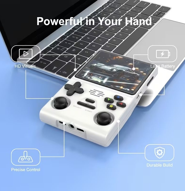 DIGI CORE M37 PRO Handheld Gaming Console with 64GB TF Card, Retro Portable Linux Game Console, 3.5 Inch IPS HD Screen, Dual Analog Sticks, 15000+ Classic Games Portable Game Console for Kids & Adults Black - Image 4