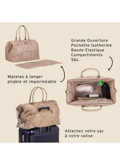 CHILDHOME Mommy Bag, Functional Large Baby Diaper Bag, Travel Hospital Bag For Baby Care  - Image 4