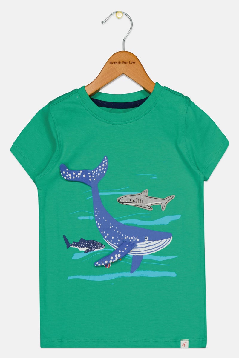 Hamleys Toddlers Boy Crew Neck Short Sleeve Graphic Print T-Shirt, Green - Image 2