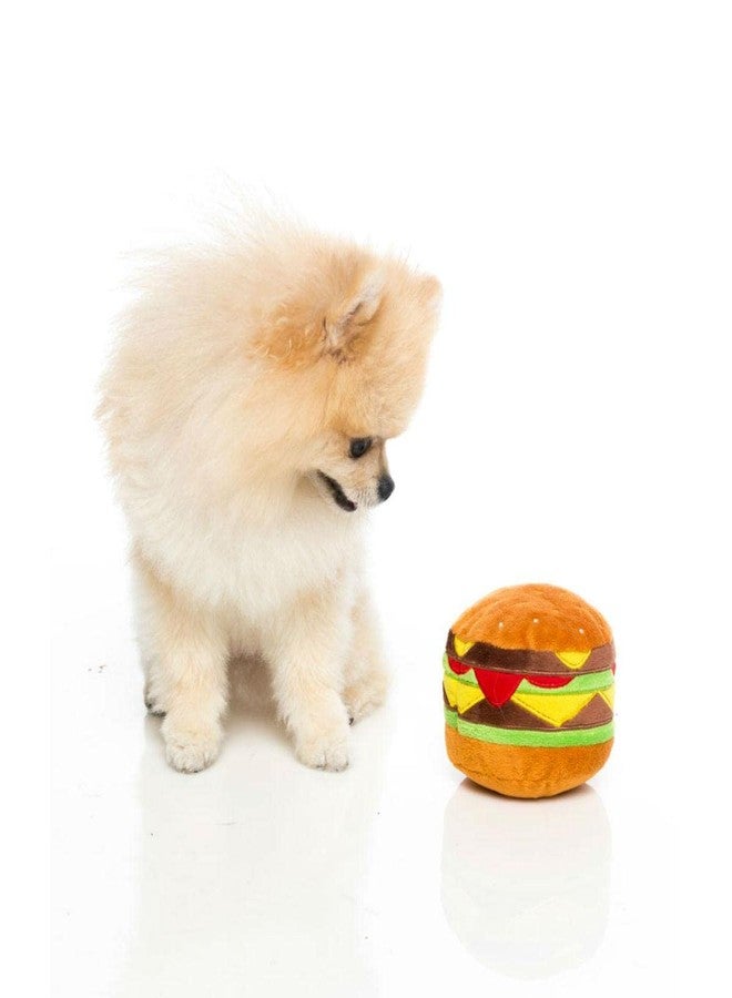 Fuzzyard Foodie Dog Toys for Playtime, Squeaky Plush for All Breed Sizes (Cheeseburger) - Image 2