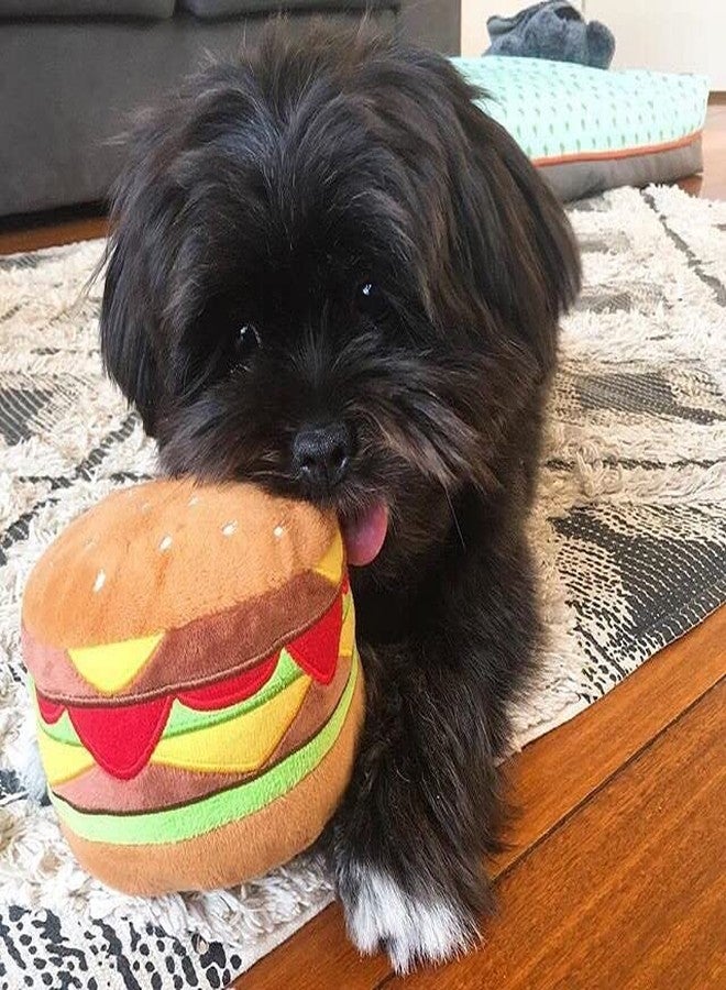 Fuzzyard Foodie Dog Toys for Playtime, Squeaky Plush for All Breed Sizes (Cheeseburger) - Image 5