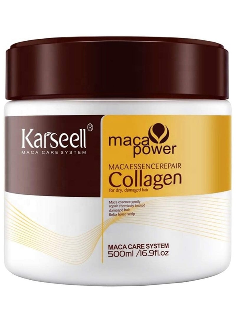 Karseell Collagen Hair Mask for Damaged Hair, Repair for Dry Damaged or Color Treated Hair, Argan Oil Protein Treatment, Intense Moisture & Hydration, for Curly or Straight Thin Fine Hair  - Image 1