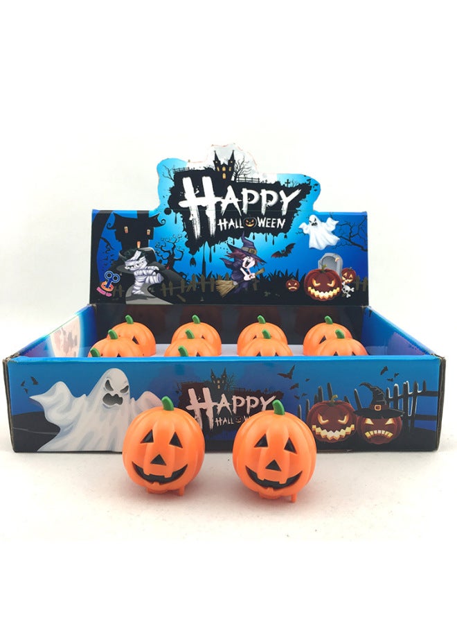 Loquat Children's Fun Winding Toy Rotating Pumpkin Funny Devil Clockwork Toy  Ghost Festival Small Gift Toy-Color:Rotating Chain Pumpkin - Image 1