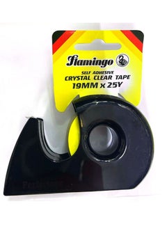 FLAMINGO 19mm×25Yard  Crystal Clear Tape With Dispenser 