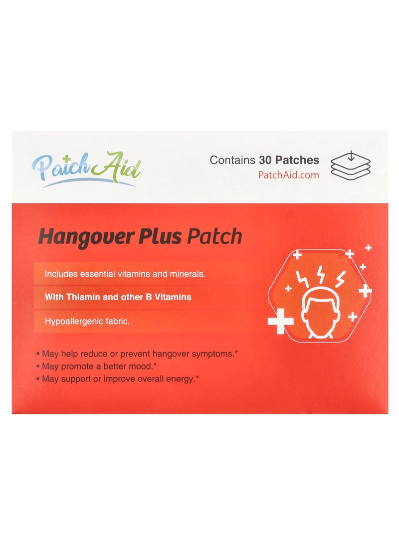 PatchAid Hangover Plus Patch, 30 Patches