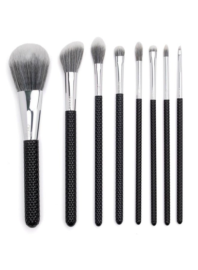 MODA Studio 8pc Pro Glam Makeup Brush Set, Includes - Powder, Contour, Glow, Shader, Crease, Smudger, Detail, and Brow Brushes - Image 1
