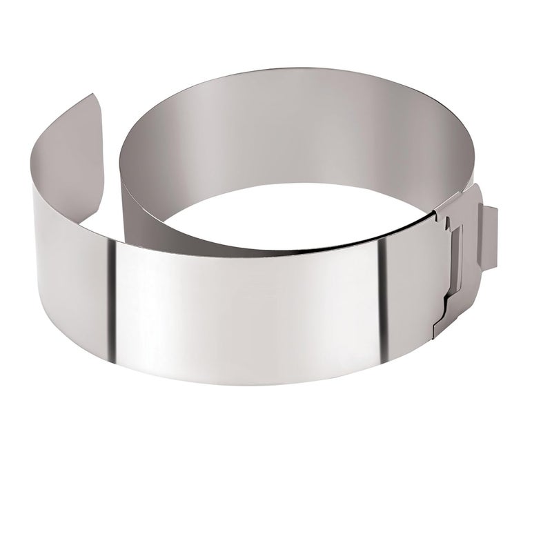 rena germany rena germany Stainless Steel Adjustable Cake Ring with Clip Minimum 150 mmMaximum 300 mm Diameter  - Image 1