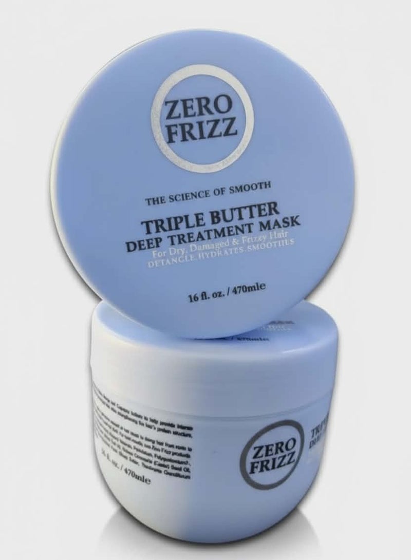 زيرو فريز قناع علاج الشعر العميق بالزبدة الثلاثية من زيرو فريز – 470 مل - Image 1