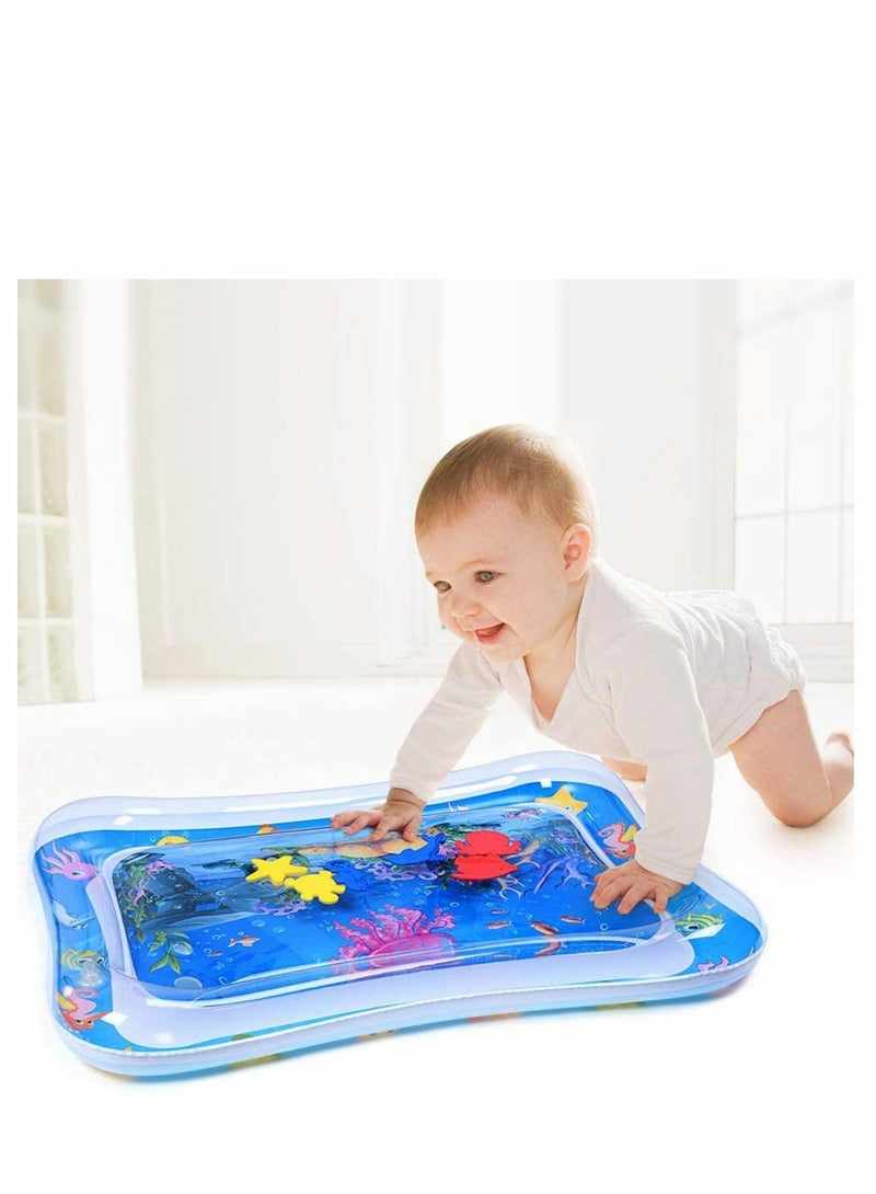 Zikra Premium Inflatable Tummy Time Water Mat for Infants Toddlers Baby Play Mat Toys The Fun Time Play Activity Center Your Baby's Stimulation Growth - Image 3