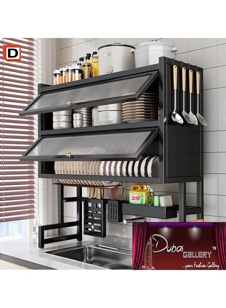 DubaiGallery 3 LayerStainless Steel Kitchen Rack Dish Organizer Drying Rack Above Sink Drain Rack Kitchen Storage Countertop Utensil Holder - Image 2