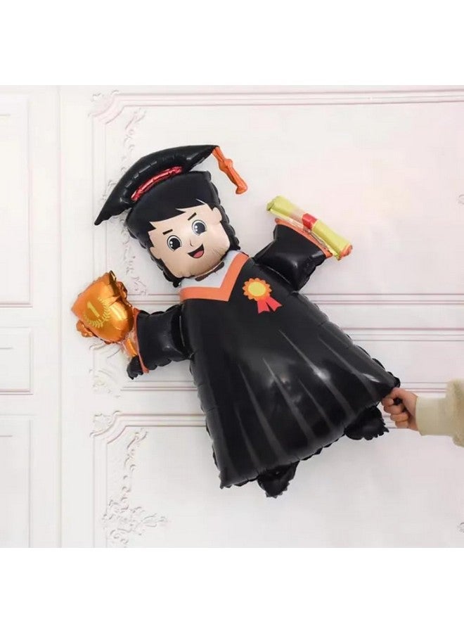 Atpata Funky Atpata Funky 40-inch Grad Boy Foil Balloon in Cap & Gown with Trophy and Scroll - Perfect Decor for Happy Graduation Party Decoration, Congrats Grad Celebrations - Image 3