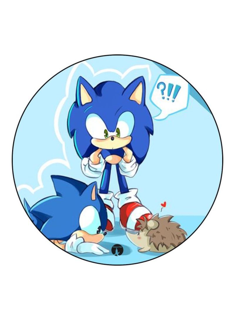 Sonic Printed Mouse Pad  Blue/White/Brown