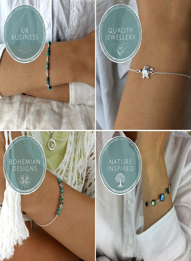 81stgeneration Women's Brass Gold Tone Green Bead Ankle Anklet Bracelet, 23 cm - Image 3