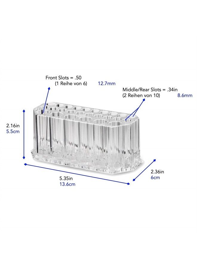 BY ALEGORY byAlegory Acrylic Makeup Finger Nail Art Tool Organizer 26 Spaces For Storing Beauty Nail Art Kit Tools - Clear - Image 3