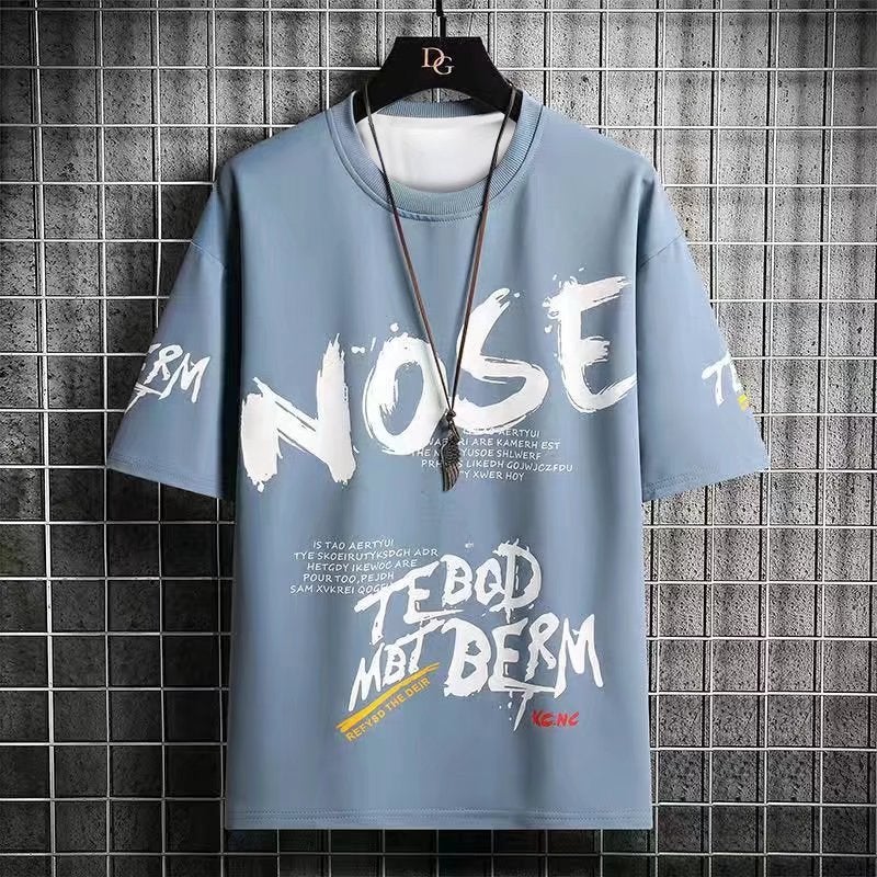 Short-sleeved T-shirt Men's Summer New Casual All-match T-shirt Half-sleeved T-shirt Men's Fashionable Top for Teenagers - Image 1