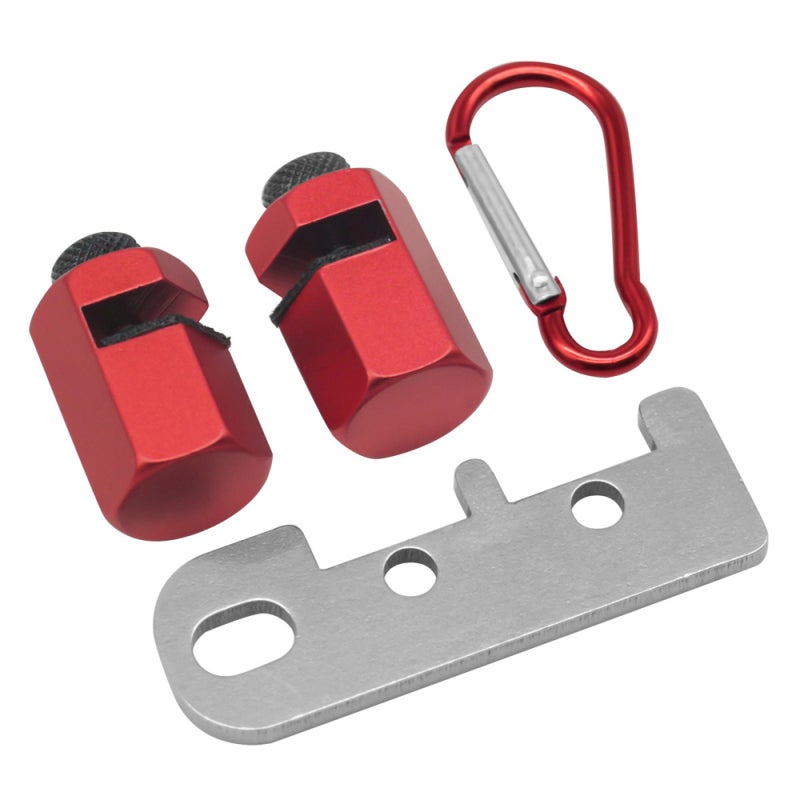 Stair Gauge: Red CNC-Machined Anodized Aluminum Alloy - Premium Rustproof Sturdy Square Auxiliary Jig for Accurate Stair Rafter Layout Construction Projects - Image 1
