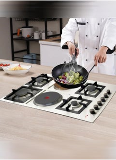 kitchen Line Surface 6 Burners - 4 Gas - 2 Electric - 90 cm - Heavy - Italian - Steel - JE4008  - Image 3