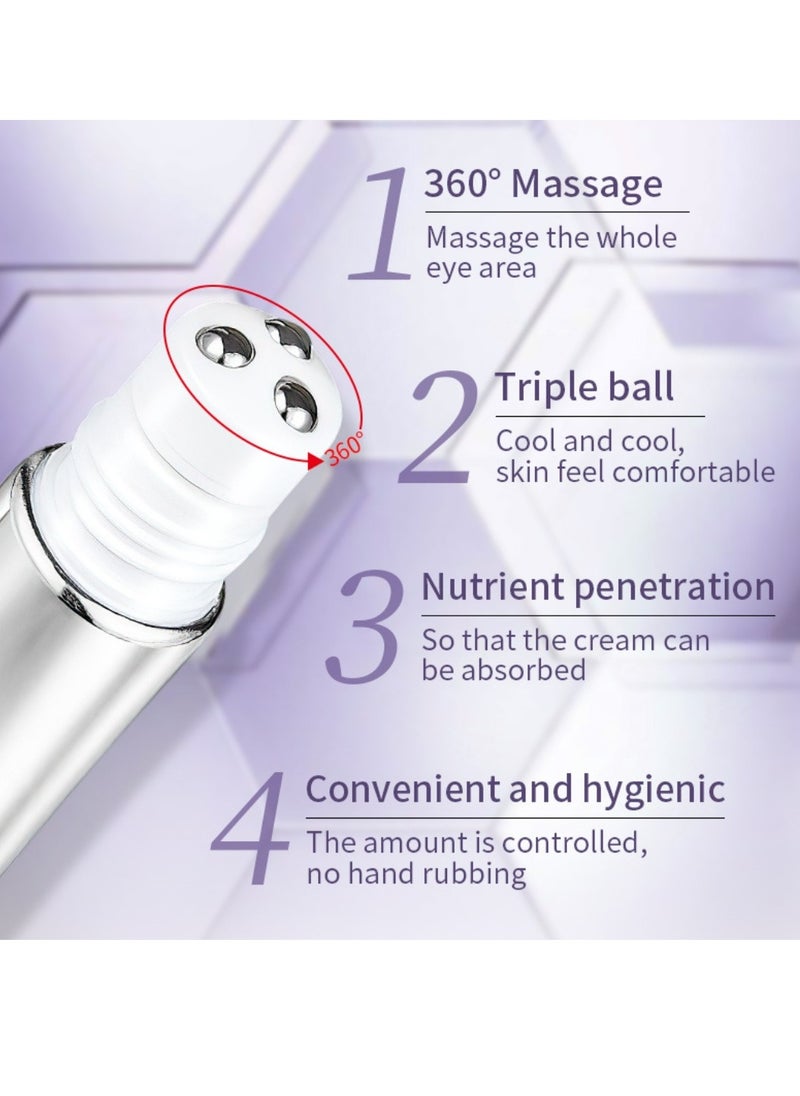 OCHEAL Rapid Wrinkle Repair Eye Cream Wrinkle Smoothing Roll On Eye Massage Eyes Fade Fine Lines Reduce Dark Circles Eye Serum Tighten Eye Bags Puffiness Improve Elasticity Eye Treatment Cream 20g  - Image 4