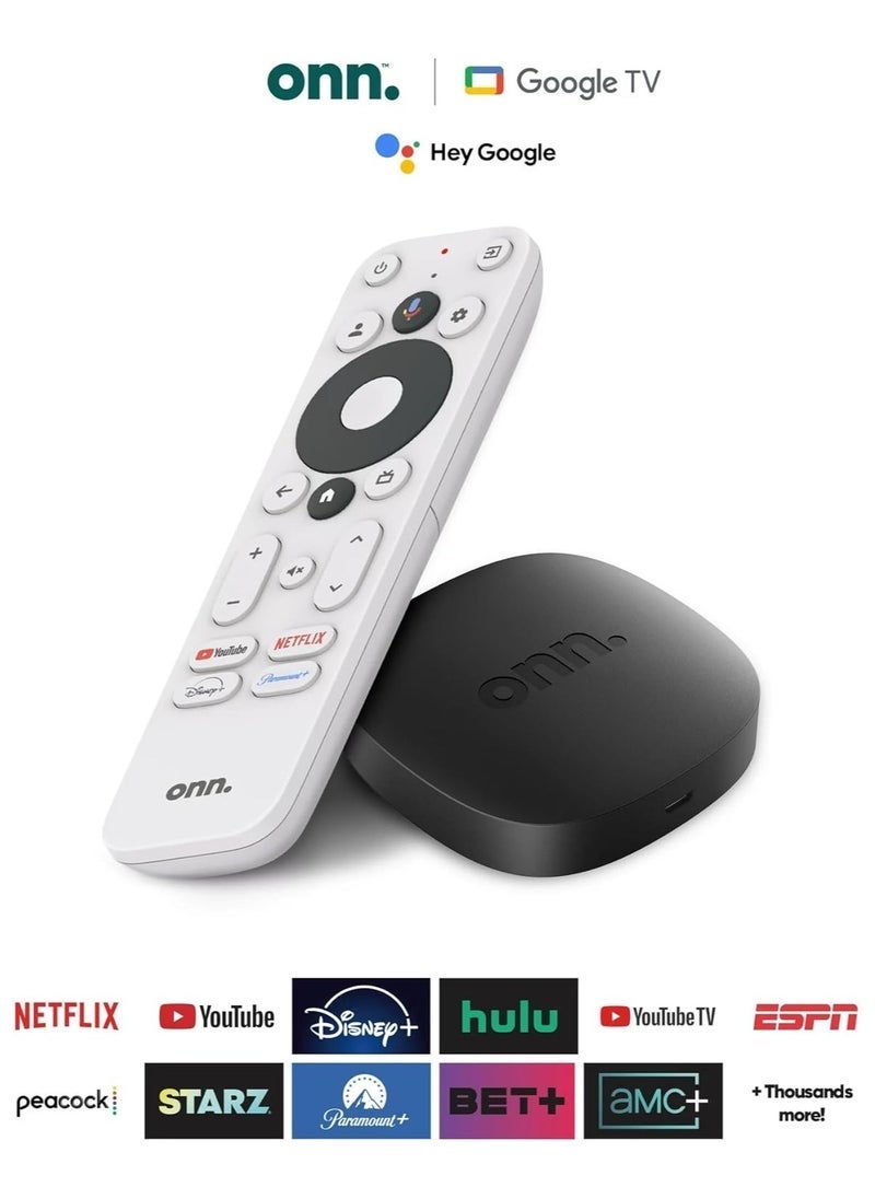 ONN Google TV 4K UHD Streaming Media Box With Voice Remote – Smart Android TV Box for Netflix, YouTube, Disney+, Prime Video & More – Ultra HD Picture Quality, Fast Performance, Easy Setup – HDMI Compatible Streaming Device - Image 5