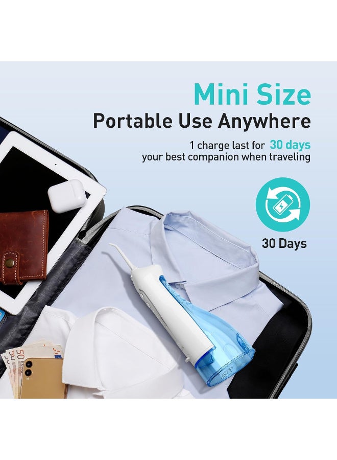 COSLUS Water Teeth Flosser : 300ML Cordless Water Tooth Cleaning Flossers Electric IPX7 Waterproof Rechargeable Portable Water Teeth Clean Flossing Machine for Travel - Image 4
