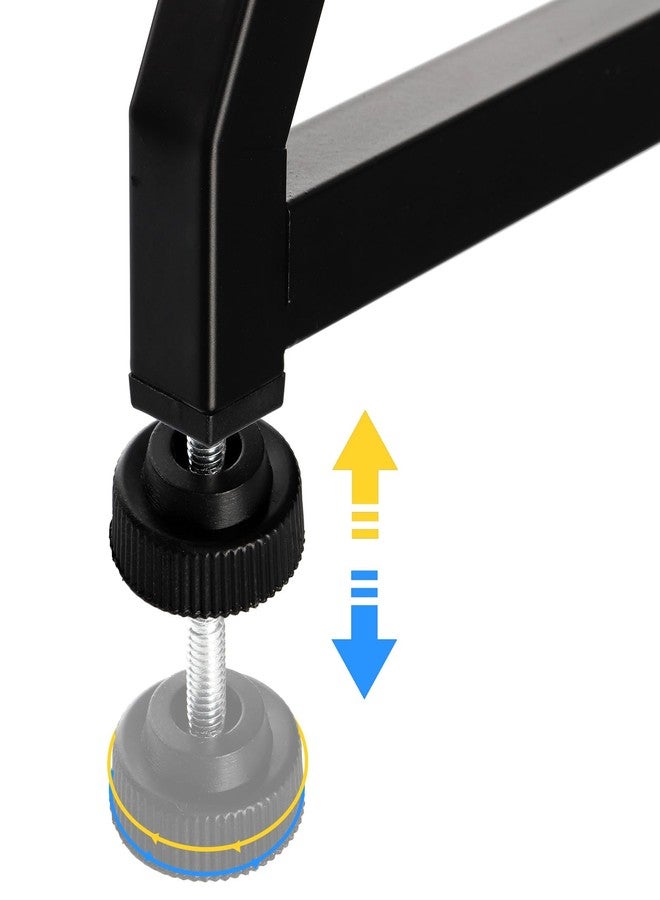 DEAYOU Extendable Microwave Oven Rack, 2-Tier Toaster Stand Utensils Storage with 8 Hooks, Adjustable Kitchen Countertop Organizer Shelf for Air Fryer, Rice Cooker, Spice, 110lbs Weight Capacity - Image 4