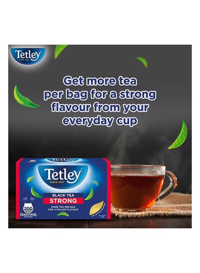 Tetley Black Tea Strong 200 Tea Bags - Image 2