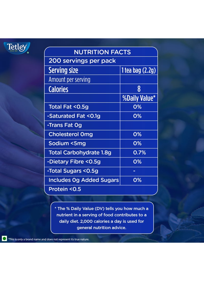 Tetley شاي أسود قوي 200 كيس شاي - Image 2