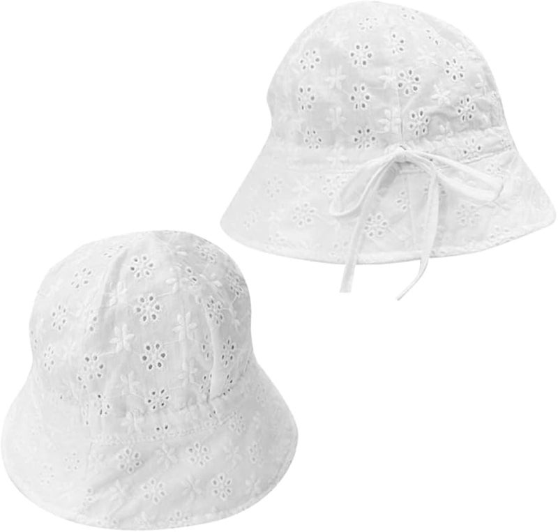 Cotton Fisherman Hat For Babies Under 2 Years Lightweight Sun Protection Cap White - Image 1