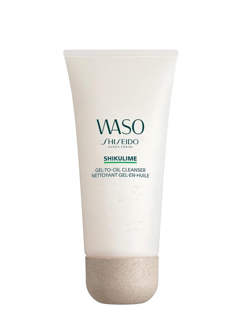 Shiseido Shiseido Waso SHIKULIME Gel-to-Oil Cleanser - 4 oz - Cleanser & Makeup Remover for Fresh, Balanced Skin - Vegan, Cruelty Free & Fragrance Free - Image 1