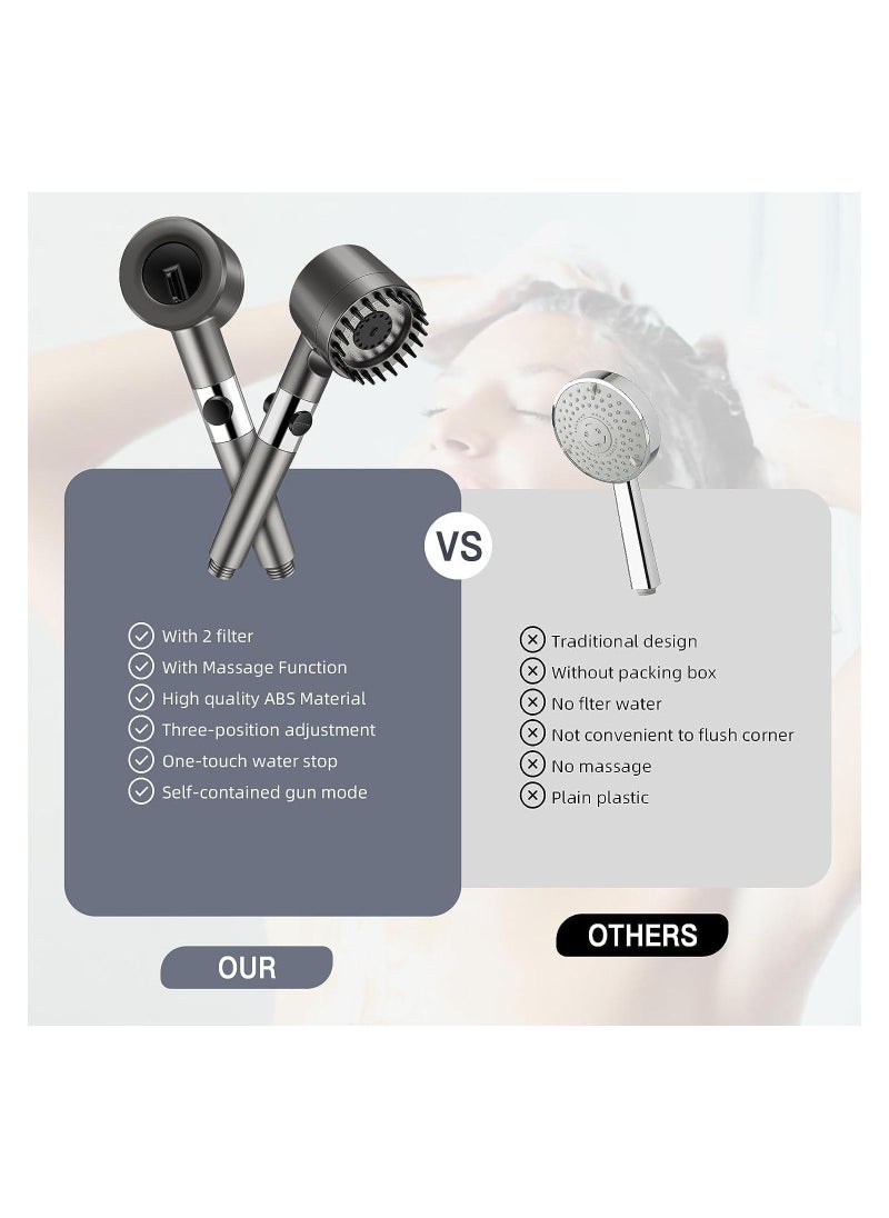 RATSAW - Shower Head High Pressure 4 Mode Rain Electric Shower Handheld Shower Head Adjustable Massage SPA Handheld Shower Head Latest Powerful Shower Head - Image 1