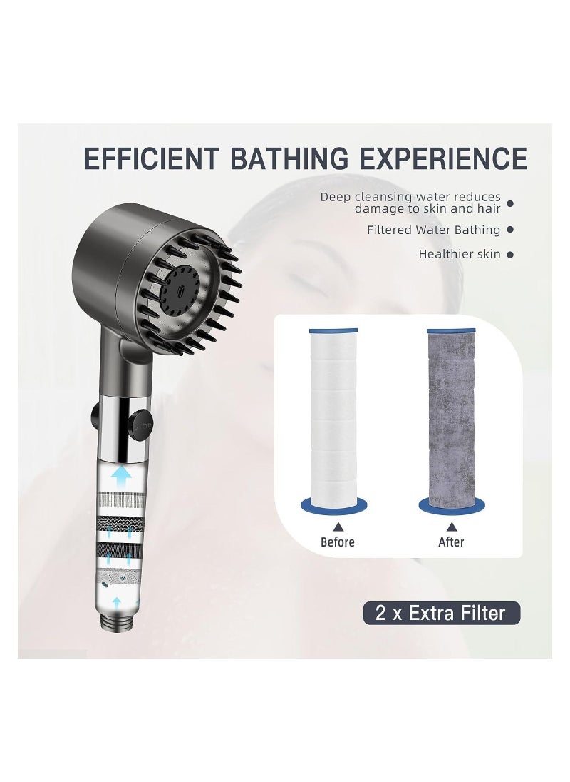 RATSAW - Shower Head High Pressure 4 Mode Rain Electric Shower Handheld Shower Head Adjustable Massage SPA Handheld Shower Head Latest Powerful Shower Head - Image 1