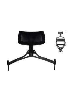 Generic FFD Height Adjustable Director Chair Headrest with Ergonomic Black Mesh Support The Ultimate Comfort and Style Makeup Accessory  - Image 1