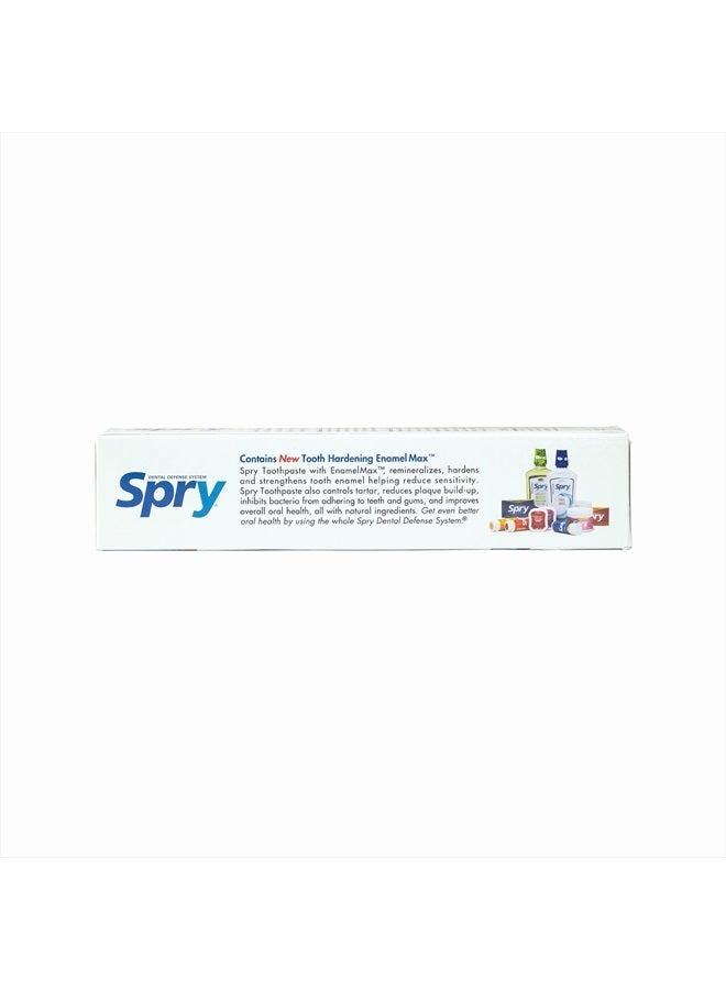 Spry Xylitol Toothpaste 5oz, Fluoride Free Toothpaste Adult and Kids, Teeth Whitening Toothpaste with Xylitol, Natural Breath Freshening, Mouth Moisturizing Ingredients, Peppermint (Pack of 6) - Image 3