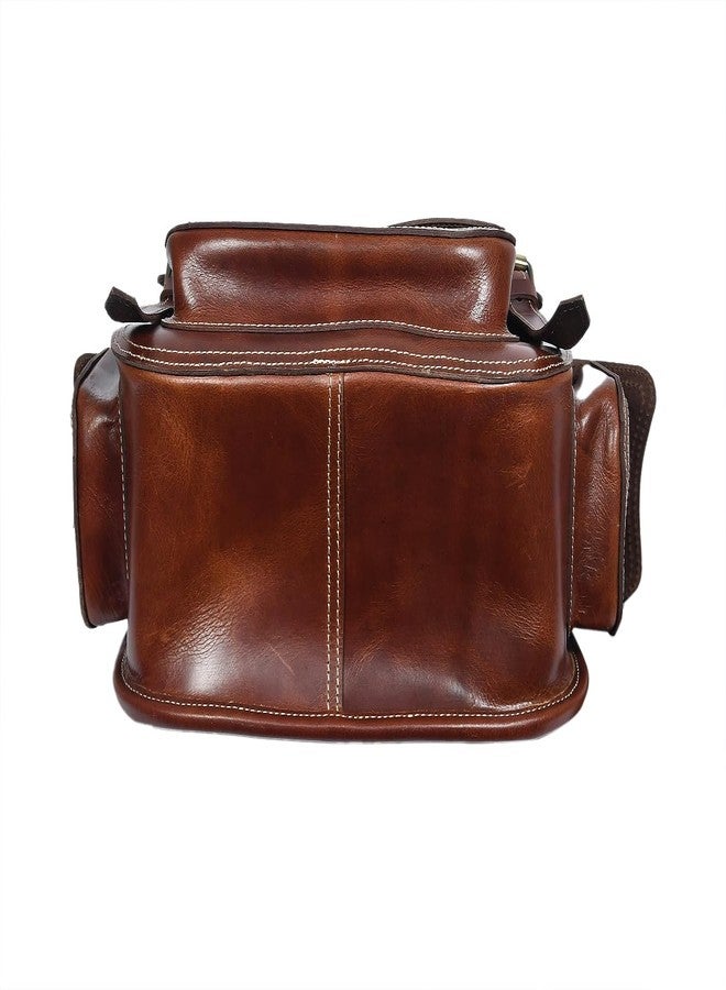 Celtic Handcrafted Full-Grain Leather Vintage Backpack with Adjustable Straps - Unisex Travel & Outdoor Bag - Image 5