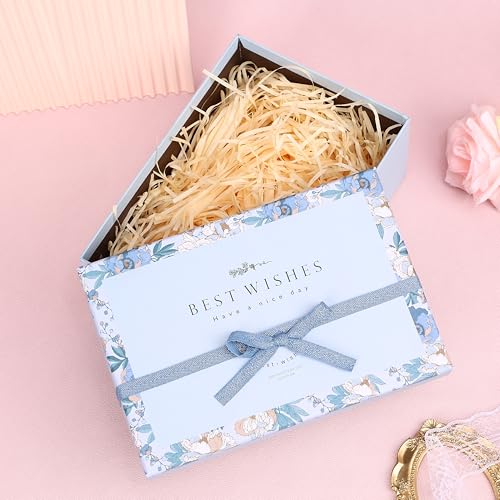 HOME ELEMENTS 3 Pcs Best Wishes Luxury Gift Boxes Set With Bow, Decorative Present Boxes,Bridesmaid Box For Hampers, Birthdays, Weddings & Events, Special Occasions (Royal Blue),Cardboard, Paper - Image 3