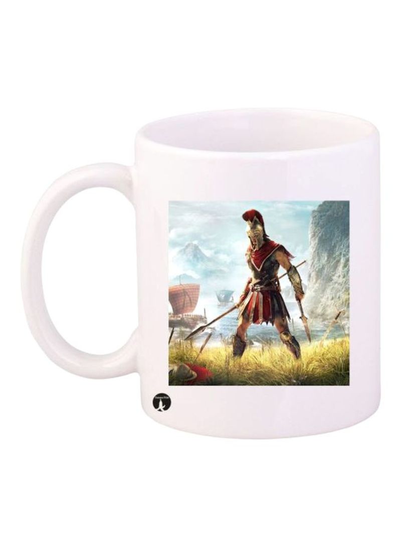 Assassin's Creed Character Printed Mug White/Red/Yellow Standard Size