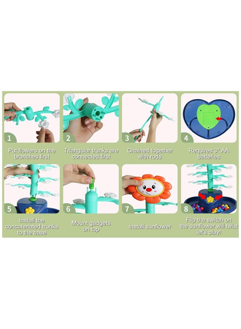 يونيكبيبي لعبة توازن دوار الشمس الكهربائية للأطفال، لعبة تعليمية تفاعلية مع خرز مضيء، تنمية المهارات الحركية والتنسيق البصري، نشاط داخلي جماعي لتنمية الدماغ للأطفال، لعبة STEM ممتعة - Image 4