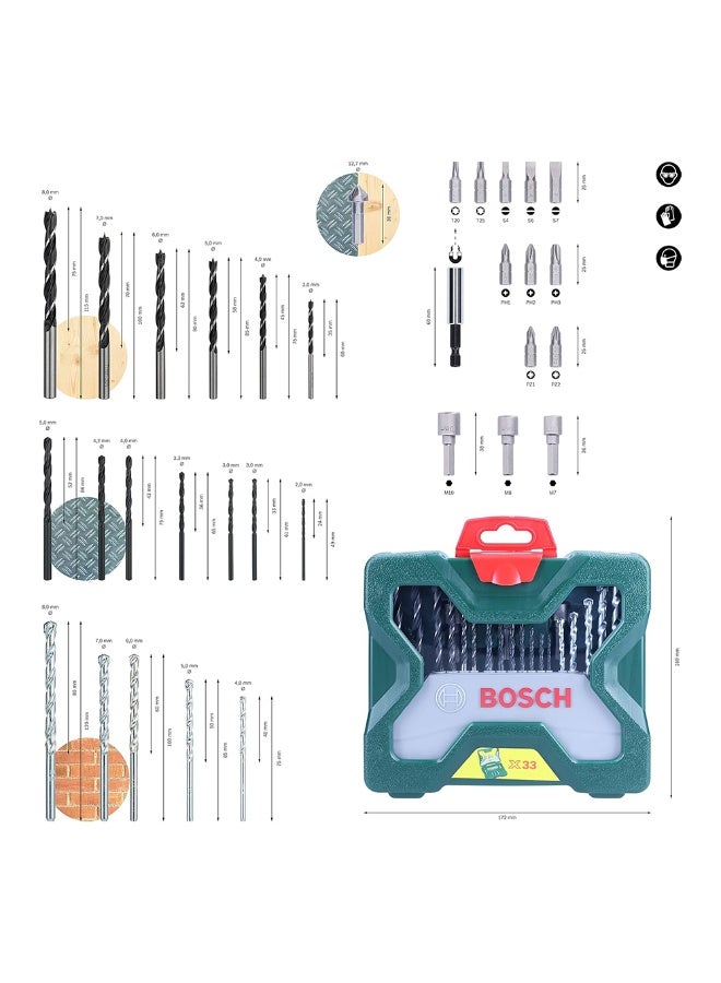 BOSCH 2607019325 Handyman Set X-Line - 33 Pcs/Set - Image 4