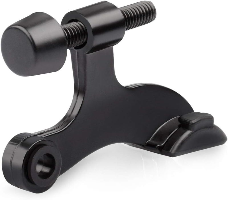 HOMOTEK 24 Pack Hinge Pin Black Door StopperAdjustable Deluxe Heavy Duty Door Stopper 212x134with Black Rubber Bumper Tips