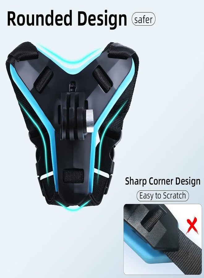 Speeqo Multipurpose Helmet Chin Strap Mount with Mobile Holder Clip & Screw Compatible with All Smart Phones (Black Blue) - Image 4