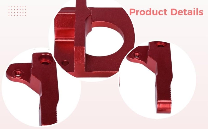 Red Aluminum Full Metal Feeder, Mk8 Bowden Extruder Upgrade Kit, 40 Teeth Drive Gear, Compatible with Cr-10 and Ender-3 Series 3D Printers, Includes 14 Accessories - Image 5
