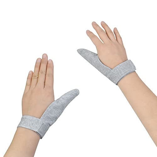 rainbowstar 2 Pack Adult Thumb Guard Trichtillomania Finger Cove for Helping Stop Hair Pulling Skin Picking Thumb Sucking Dermatillomania Habit Helper (M) - Image 1