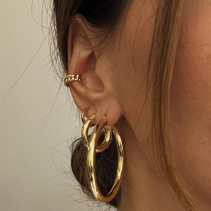 YEEZII Gold Hoop Earrings Set for Women, 18 Pairs Hypoallergenic Small Big Open Pearl Hoops Earring Multipack, Gold Huggie Hoop Earrings for Women Trendy Jewelry - Image 3