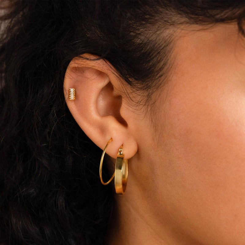 YEEZII Gold Hoop Earrings Set for Women, 18 Pairs Hypoallergenic Small Big Open Pearl Hoops Earring Multipack, Gold Huggie Hoop Earrings for Women Trendy Jewelry - Image 5