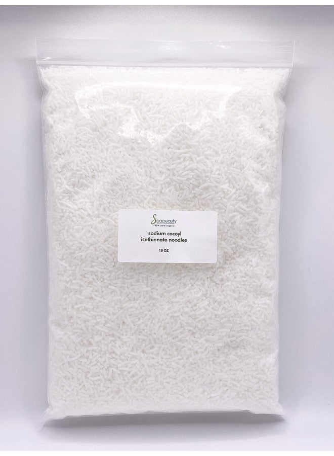 Soapeauty Sodium Cocoyl Isethionate Noodles By Soapeauty For Skin & Hair Care Sci Natural Surfactant Used For Making Bubble Baths Bath Bombs Shampoo Bars (16 Oz) - Image 3