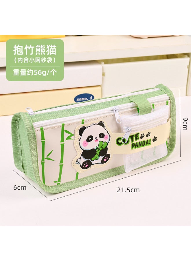 HELPS Cartoon Double-layer Large-capacity Oxford Cloth Pencil Bag For Primary School Students With Good Looks Capibala Pencil Bag Stationery Bag - Image 1